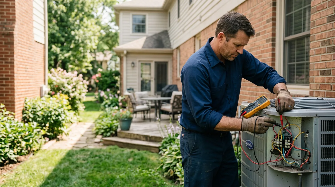 HVAC technician working near Northfield, MA